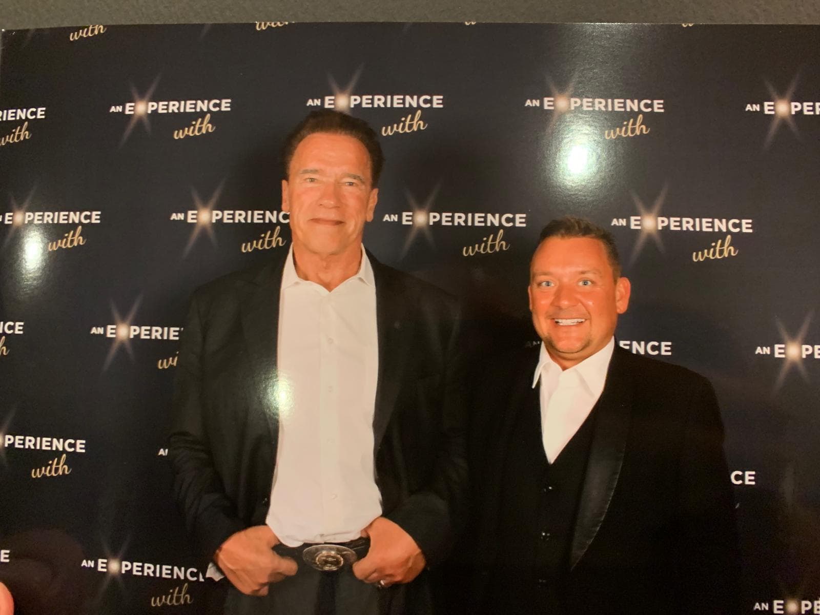 Chris White with Arnold Schwarzenegger