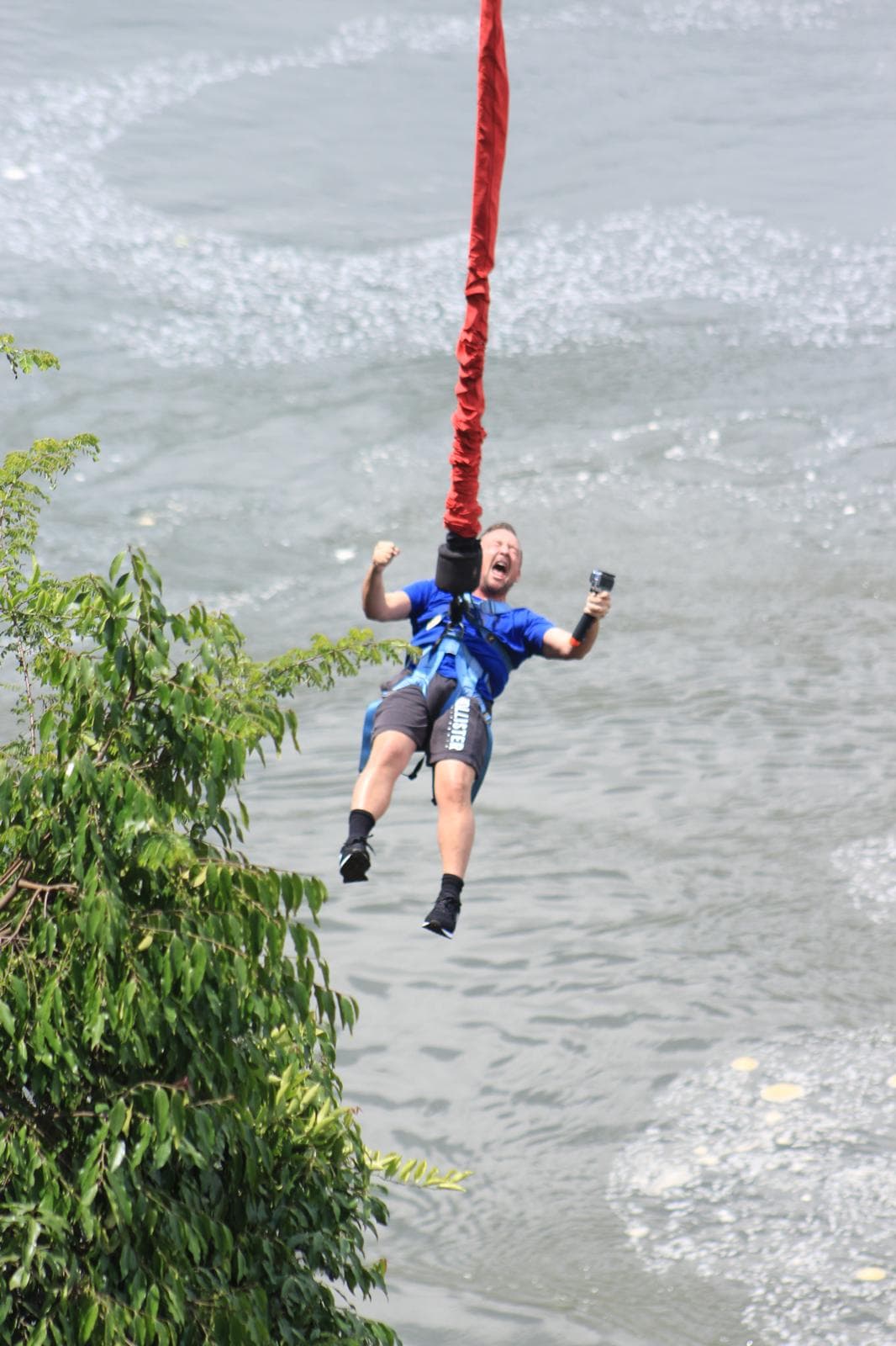 Chris White bungee jumping