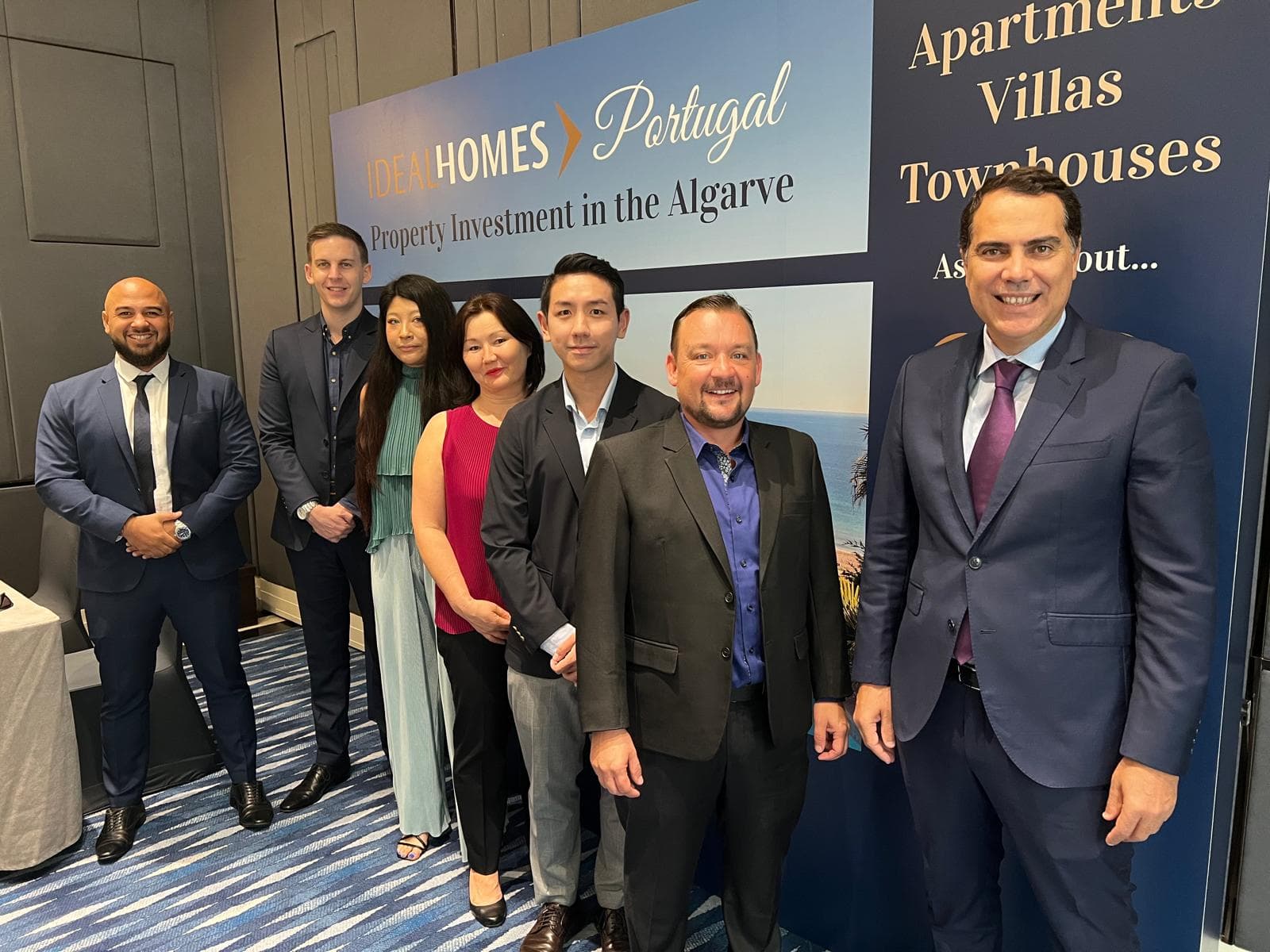 Chris White with the Ideal Homes Portugal team