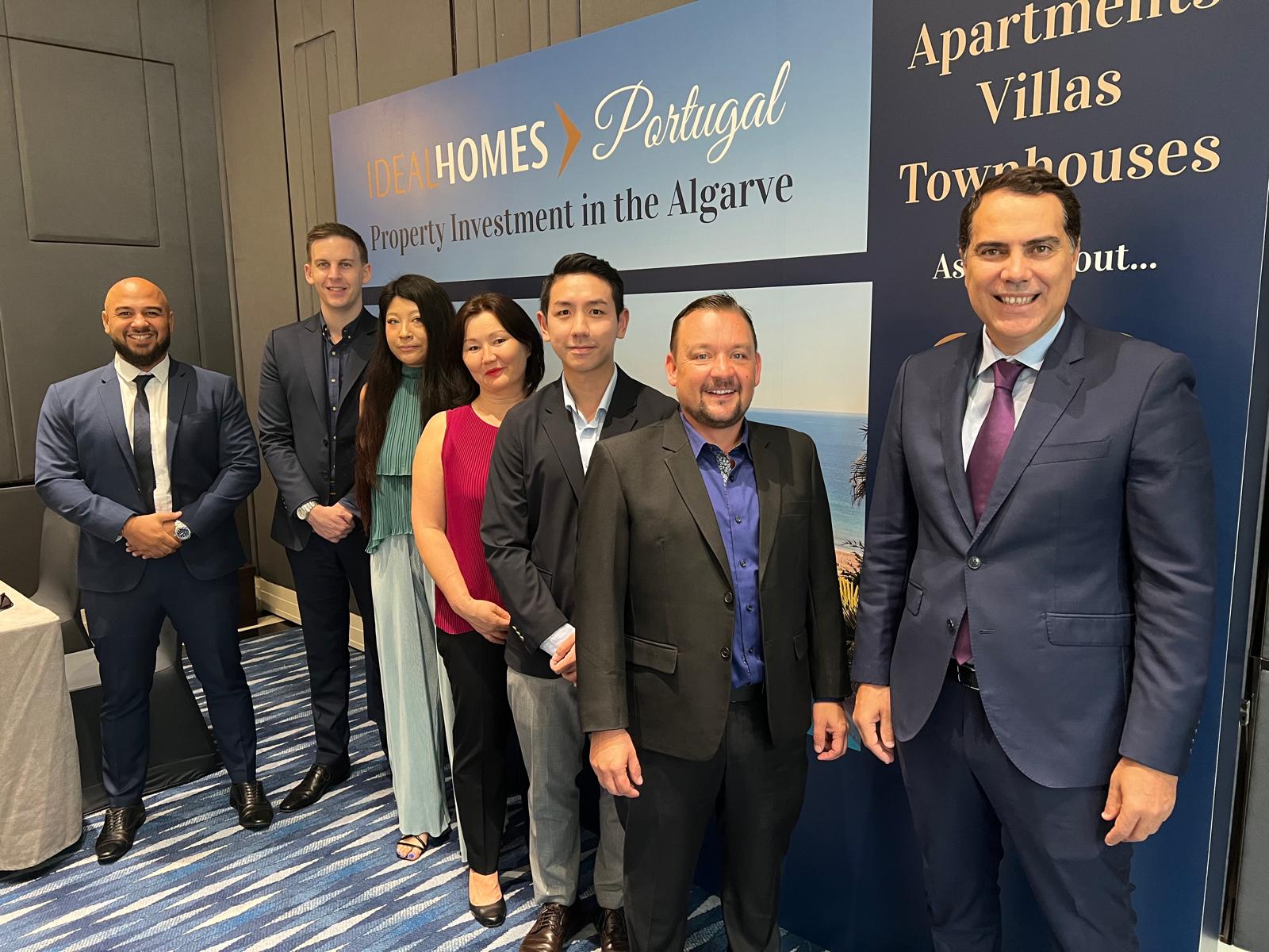 Chris White with the Ideal Homes Portugal team